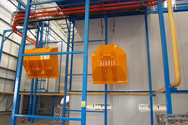 Skips on a MCM AT500 Power & Free Conveyor Skips on a MCM AT500 Power & Free Conveyor