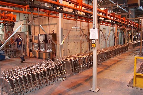Fabricated Panels On A MCM AT100 Power & Free Conveyor Fabricated Panels On A MCM AT100 Power & Free Conveyor