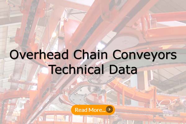 MCM Overhead Chain Conveyors - Technical Data